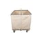 Steele Canvas Basket 24 BU Permanent Truck Natural Canvas w/Grey Vinyl - 5in Casters 9224CNATVGRYW5 - alternate 5